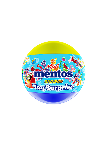 68 mm capsule with mini Mentos + toy
