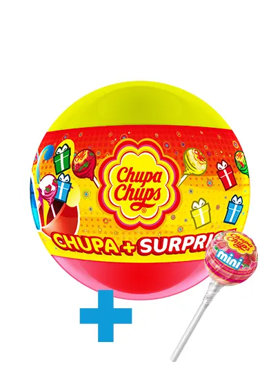 90 mm capsule premium toy + mini chupa chups